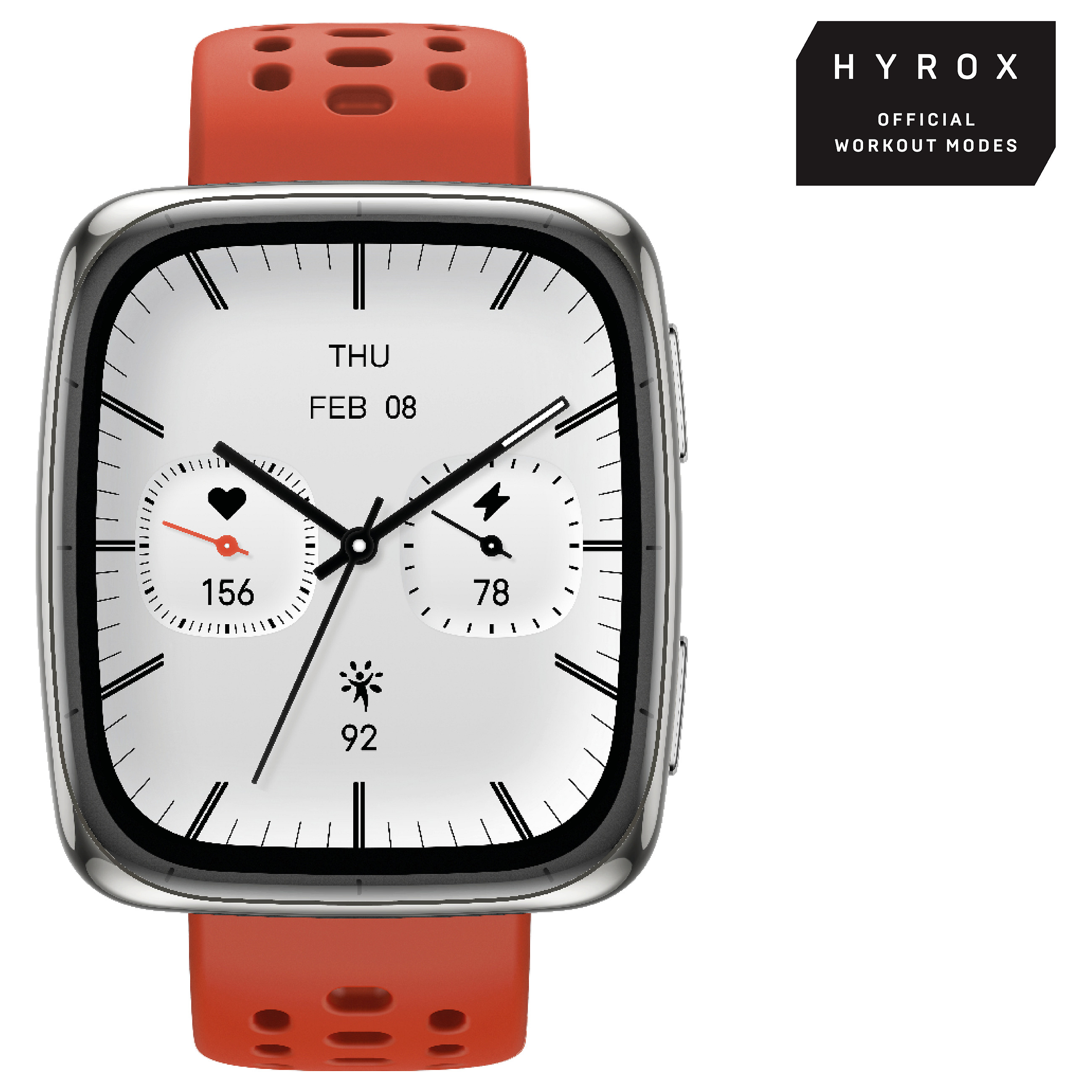 Pametni sat AMAZFIT Active 2 (square) crna koža/crveni silikon-8