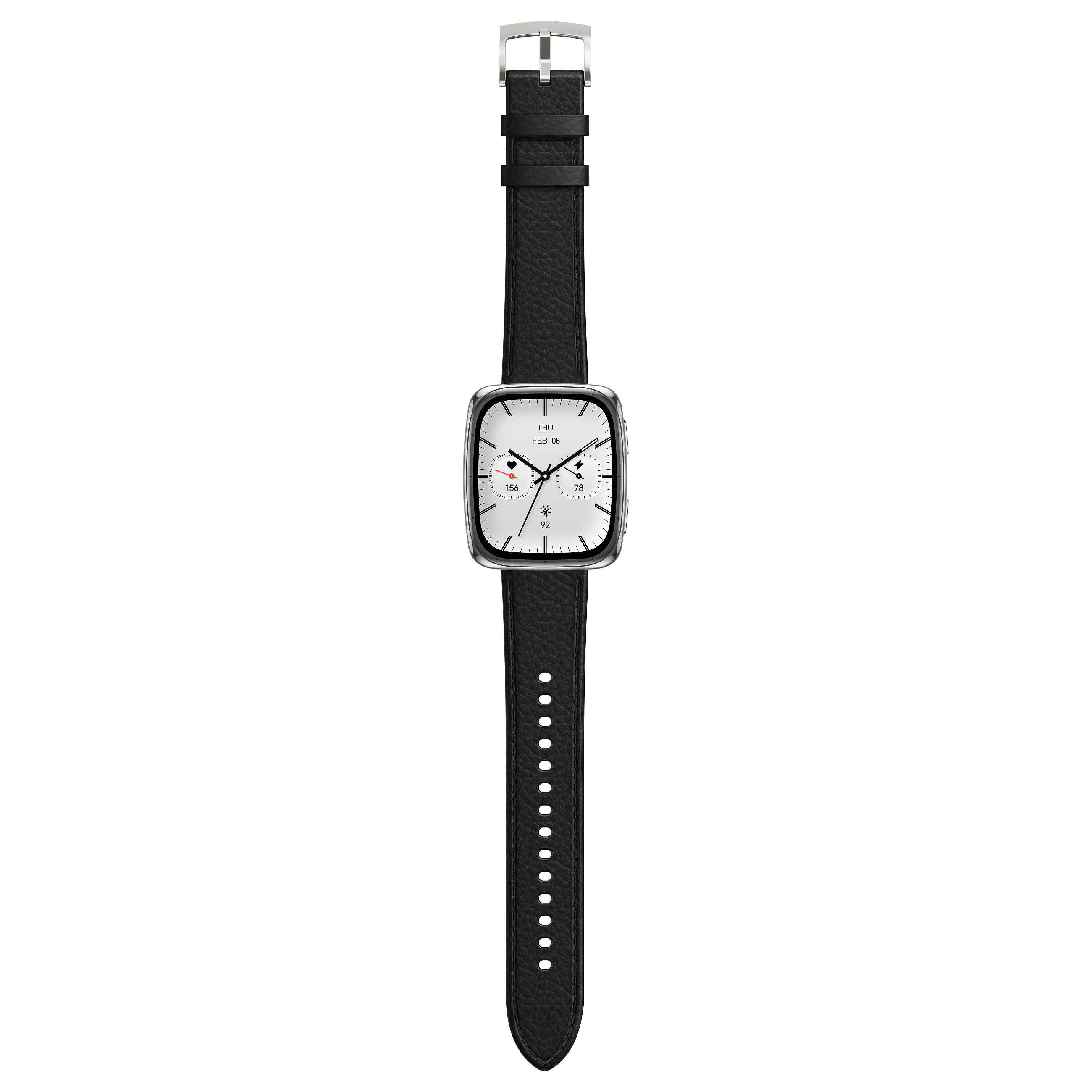 Pametni sat AMAZFIT Active 2 (square) crna koža/crveni silikon-12