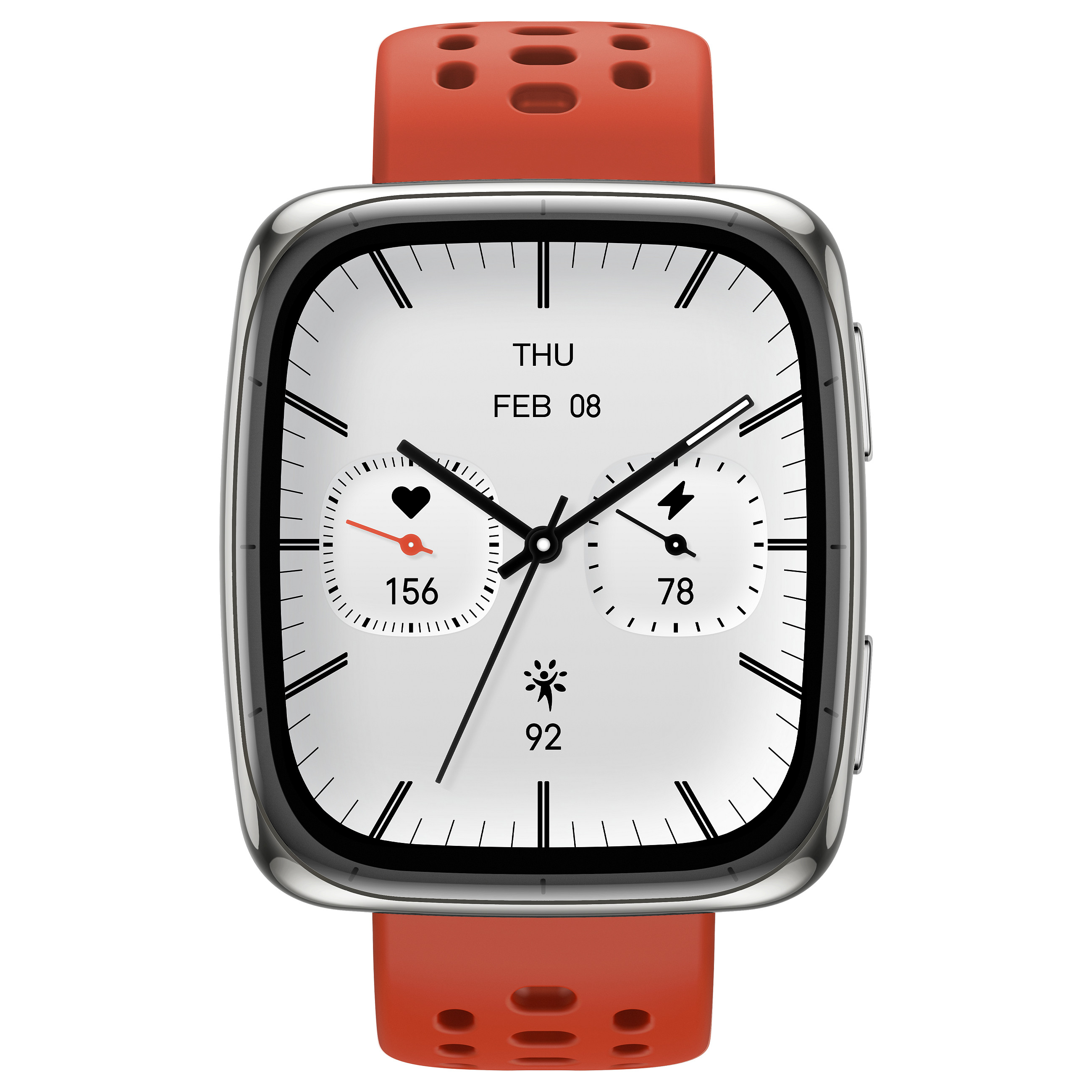 Pametni sat AMAZFIT Active 2 (square) crna koža/crveni silikon-16