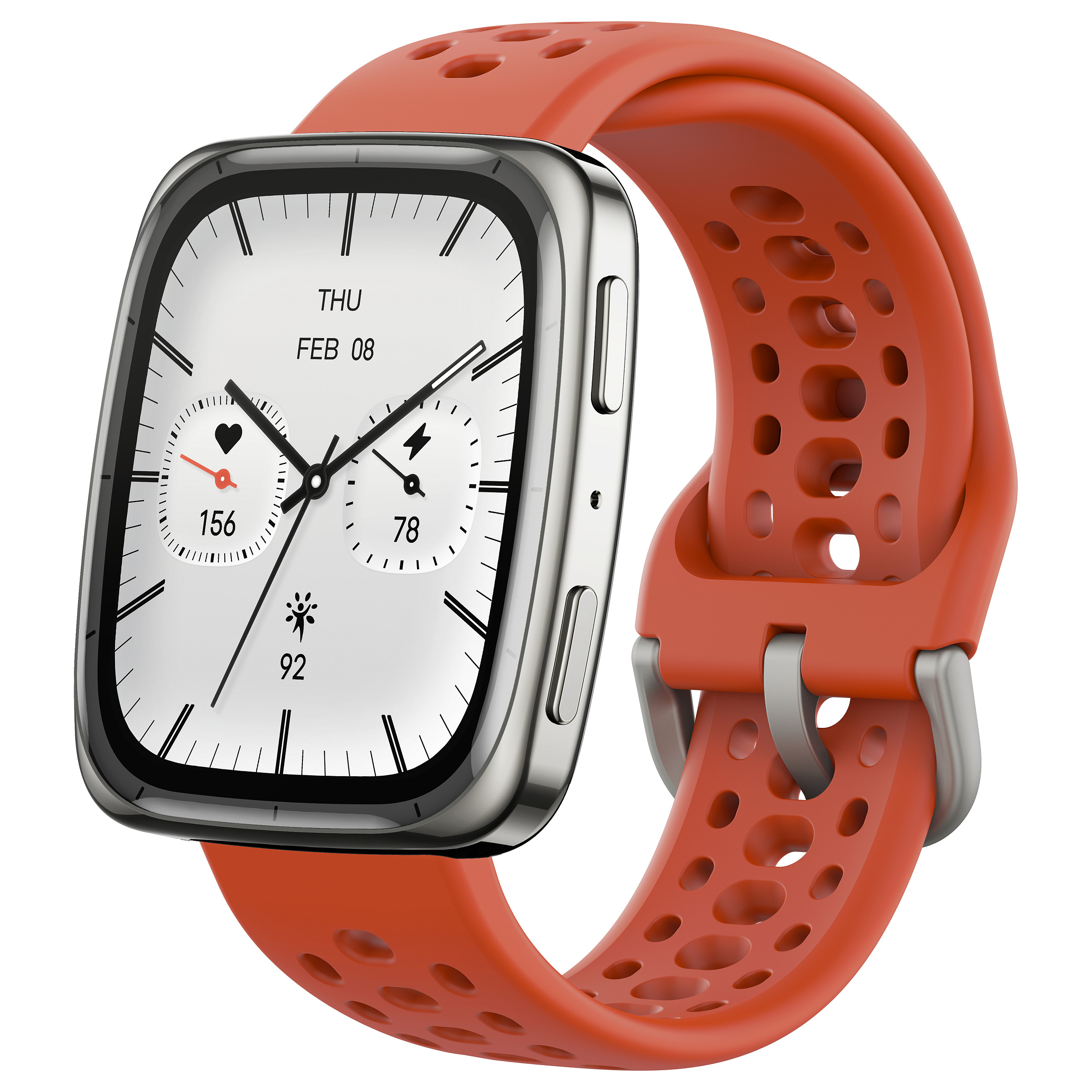 Pametni sat AMAZFIT Active 2 (square) crna koža/crveni silikon-17
