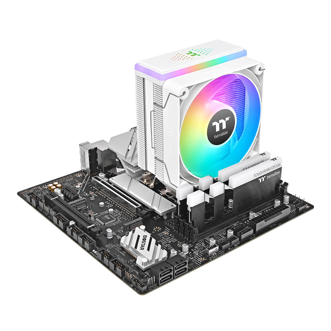 CPU COOLER THERMALTAKE ASTRIA 200 (kompatibilnost intel lga 2066/2011/1851/1700/1200/1156/1155/1151/1150, amd am5/am4, dimenzije 124 x 93 x 160 mm, materijal aluminijske lamele i bakrene toplovodne cijevi, toplovodne cijevi 4 komada, promjer 6 mm, ventilator dimenzije 120 x 120 x 25 mm, brzina pwm 500 ~ 1800 o/min, protok zraka 65.0 cfm, razina buke 26.8 dba, životni vijek 40.000 sati)-8