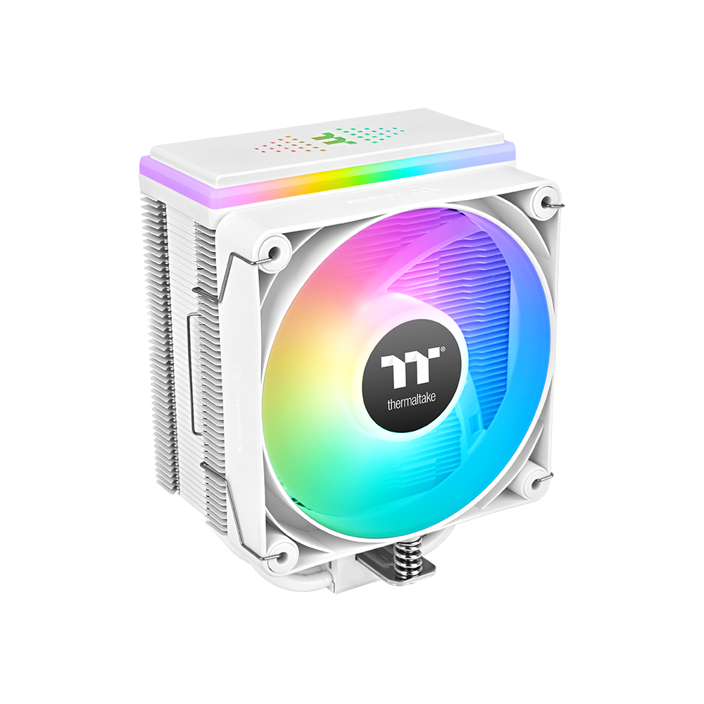 CPU COOLER THERMALTAKE ASTRIA 400 (kompatibilnost intel lga 2066, 2011, 1851, 1700, 1200, 1156, 1155, 1151, 1150, amd am5, am4, dimenzije 124 x 94 x 160 mm, materijal aluminijske lamele, bakrene toplovodne cijevi, ventilator 120 x 120 x 25 mm, brzina pwm 500 ~ 1800 o/min, protok zraka 65.0 cfm, razina buke 26.8 dba, životni vijek 40.000 sati, hladna snaga 230 w)