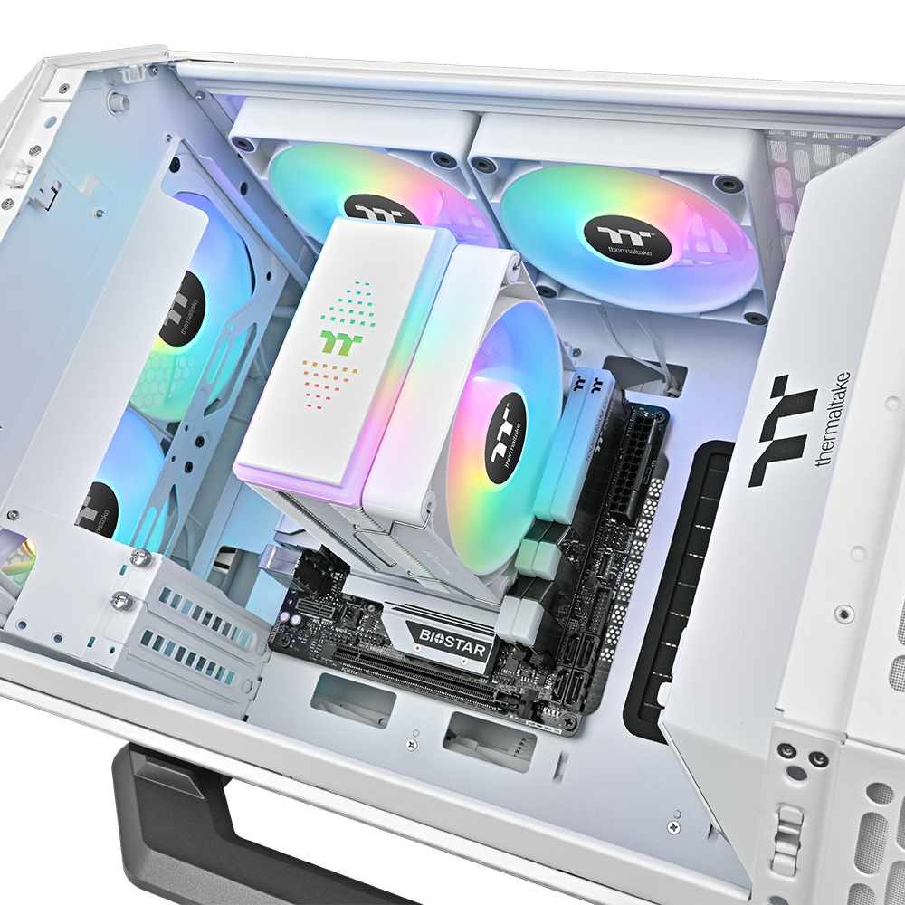 CPU COOLER THERMALTAKE ASTRIA 400 (kompatibilnost intel lga 2066, 2011, 1851, 1700, 1200, 1156, 1155, 1151, 1150, amd am5, am4, dimenzije 124 x 94 x 160 mm, materijal aluminijske lamele, bakrene toplovodne cijevi, ventilator 120 x 120 x 25 mm, brzina pwm 500 ~ 1800 o/min, protok zraka 65.0 cfm, razina buke 26.8 dba, životni vijek 40.000 sati, hladna snaga 230 w)-9