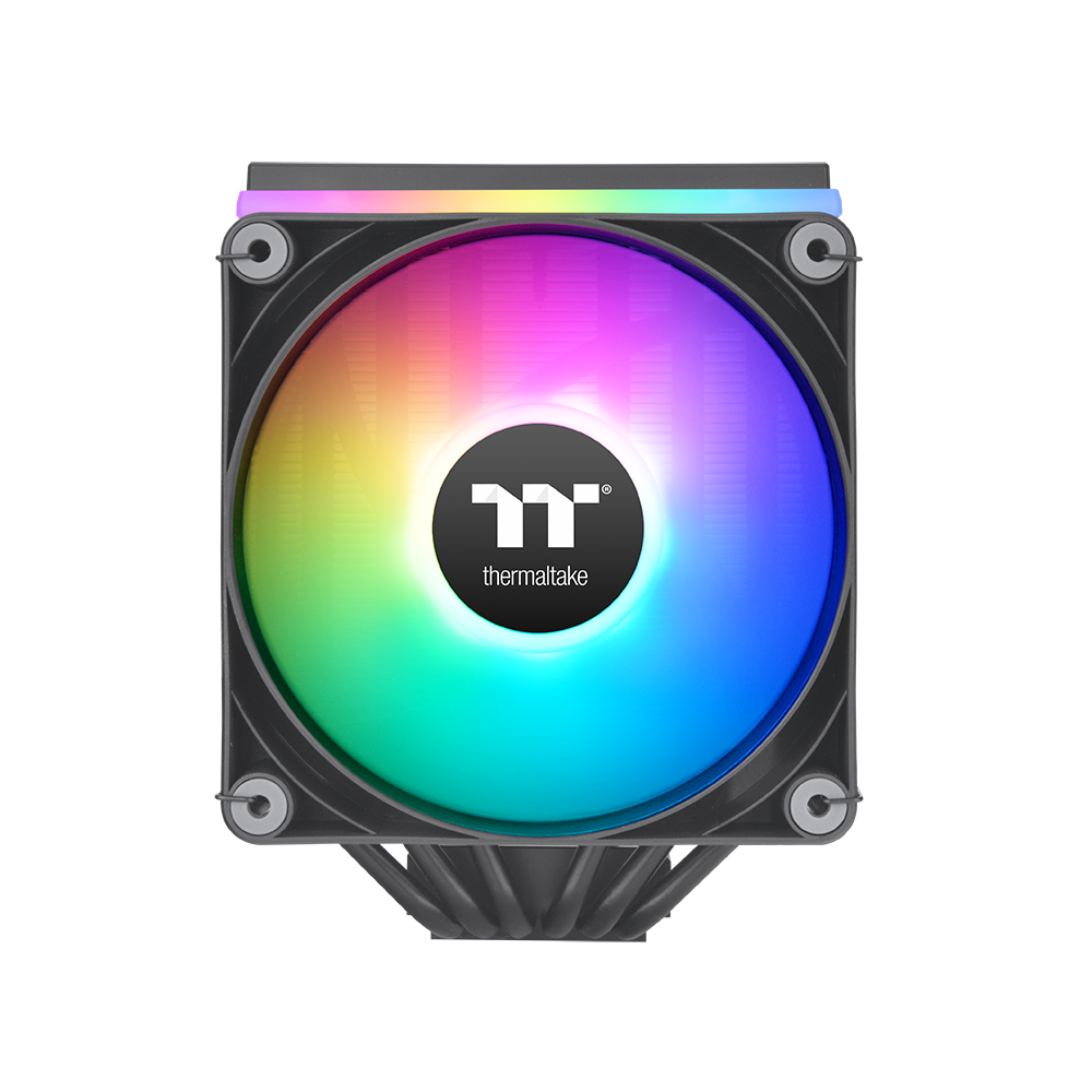 CPU COOLER THERMALTAKE ASTRIA 600 (kompatibilnost intel lga 2066, 2011, 1851, 1700, 1200, 1156, 1155, 1151, 1150, amd am5, am4, dimenzije 124 x 137 x 160 mm, materijal aluminijske lamele, bakrene toplovodne cijevi, toplovodne cijevi 6 komada, promjer 6 mm, ventilatori dimenzije 120 x 120 x 25 mm, količina 2, brzina pwm 500 ~ 1800 o/min, napon led 5v, ventilator 12v, 5v, snaga led-a 6.5 w, protok zraka 65.0 cfm, statički tlak 2.56 mm-h2o, razina buke 26.8 dba, životni vijek ventilatora 40.000 sati, priključci led 5v argb header, ventilator 5v argb header, 2510 – 4-pinski priključak, hladna snaga 265 w)-1