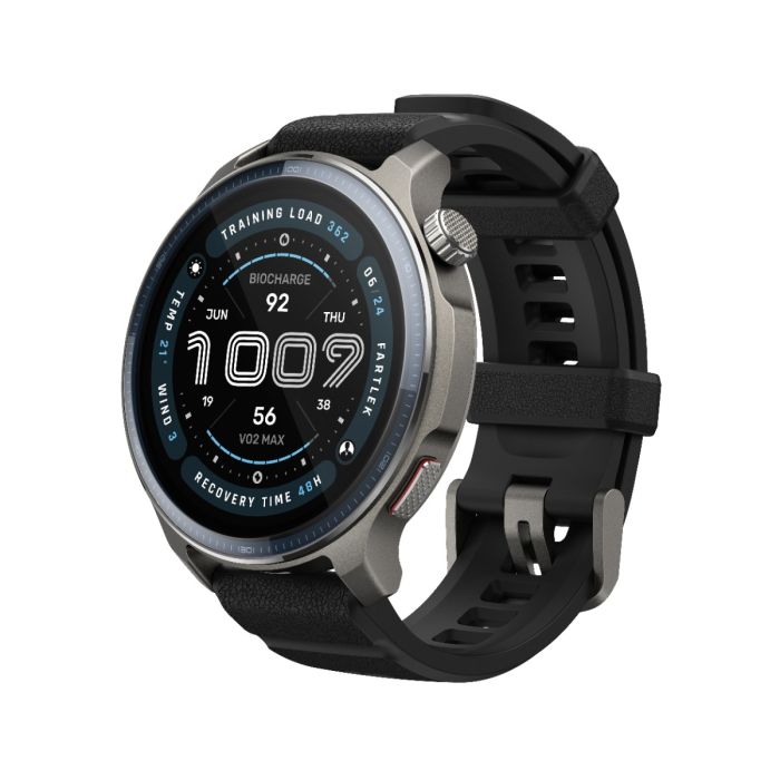 Pametni sat AMAZFIT BALANCE 2 NFC, Black Leather/RED Silicon