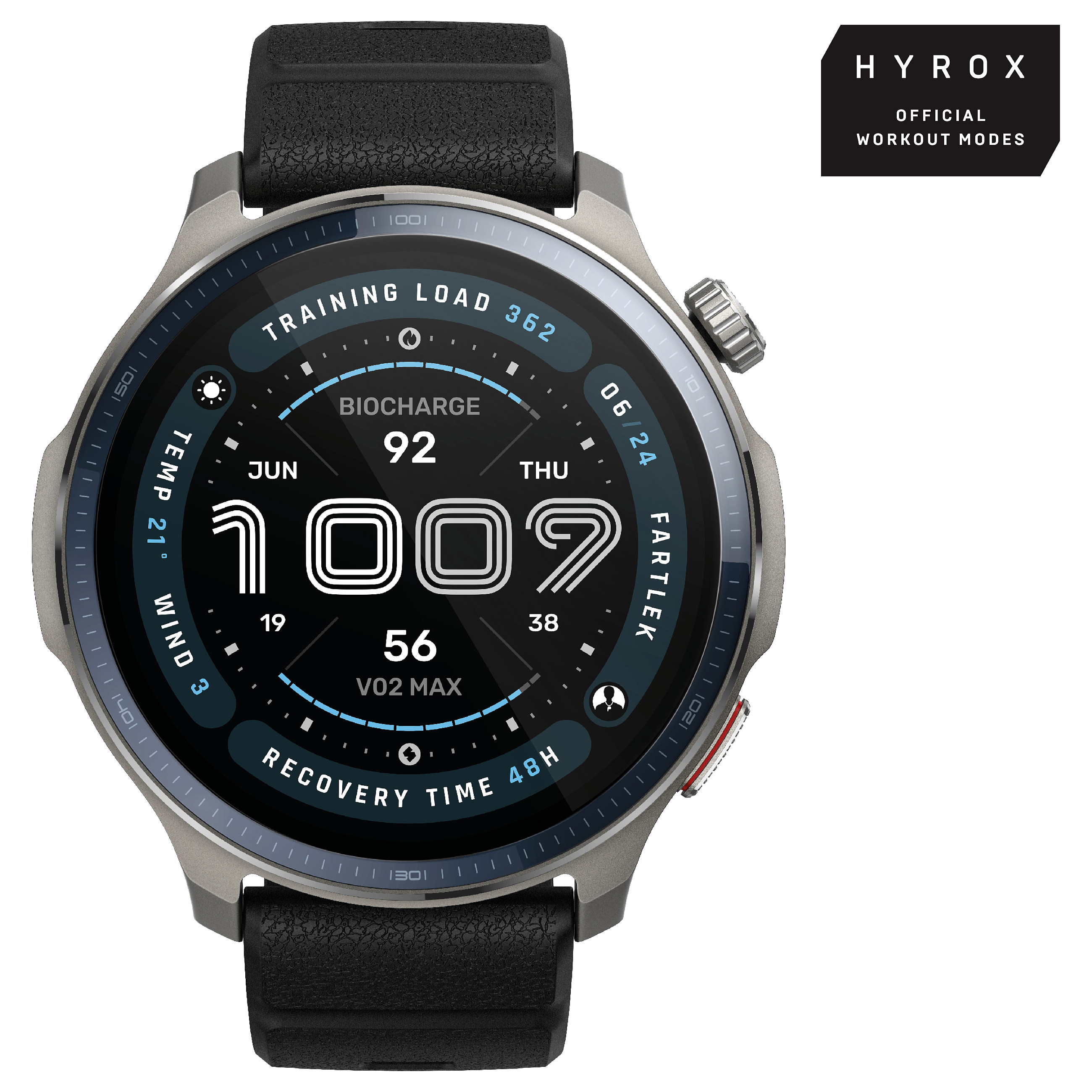 Pametni sat AMAZFIT BALANCE 2 NFC, Black Leather/RED Silicon-6