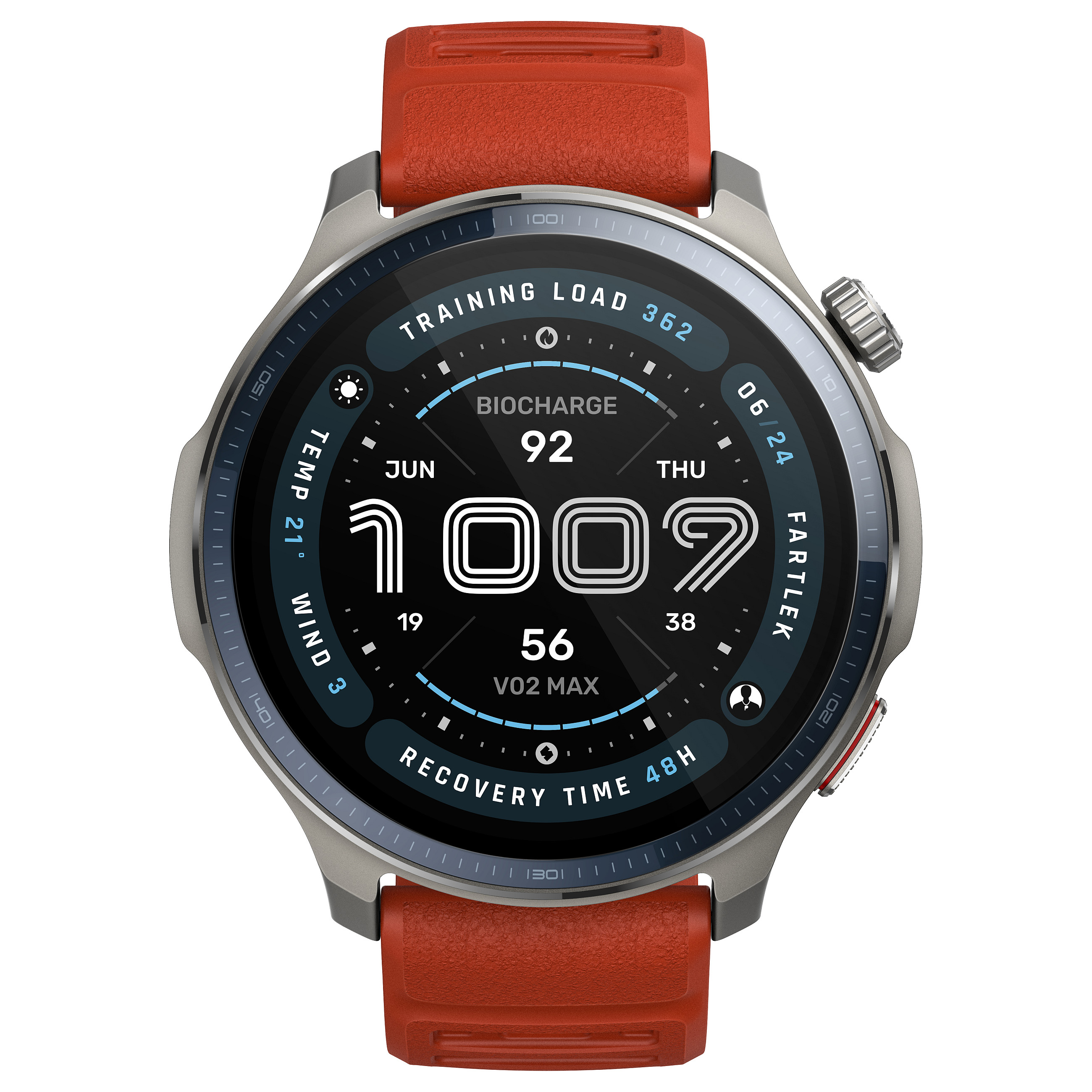 Pametni sat AMAZFIT BALANCE 2 NFC, Black Leather/RED Silicon-34