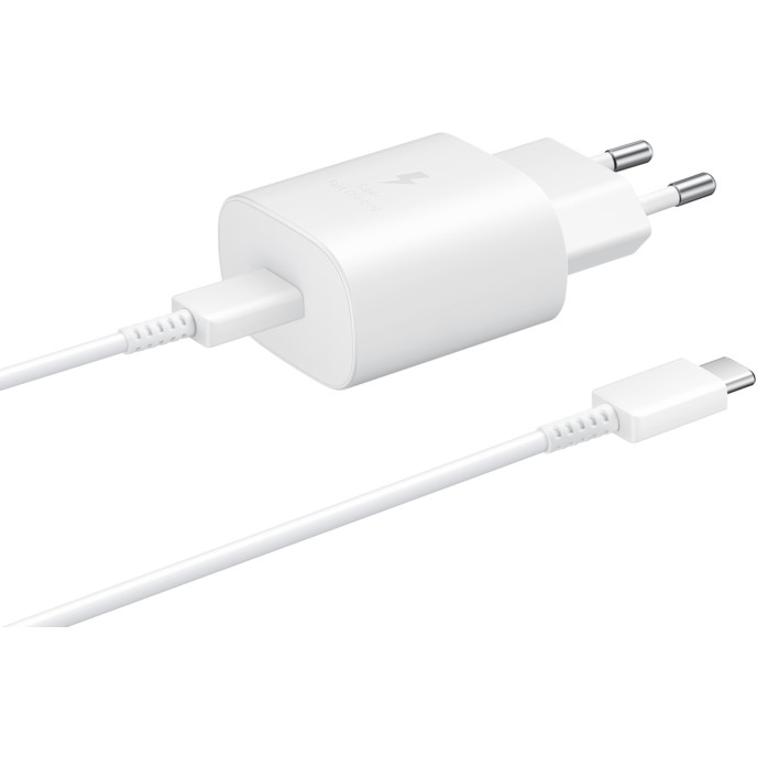 Kućni punjač SAMSUNG EP-TA800XWE, PD 25W, Type C-Type C kabel 1m, bijeli-2