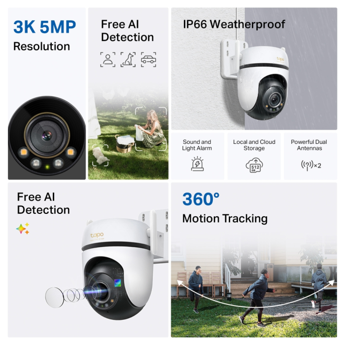 Kamera TP-LINK TAPO C530WS Outdoor Pan/Tilt sigurnosna Wi-Fi (3K 5MP, 2880x1620, 2.4 GHz)-12