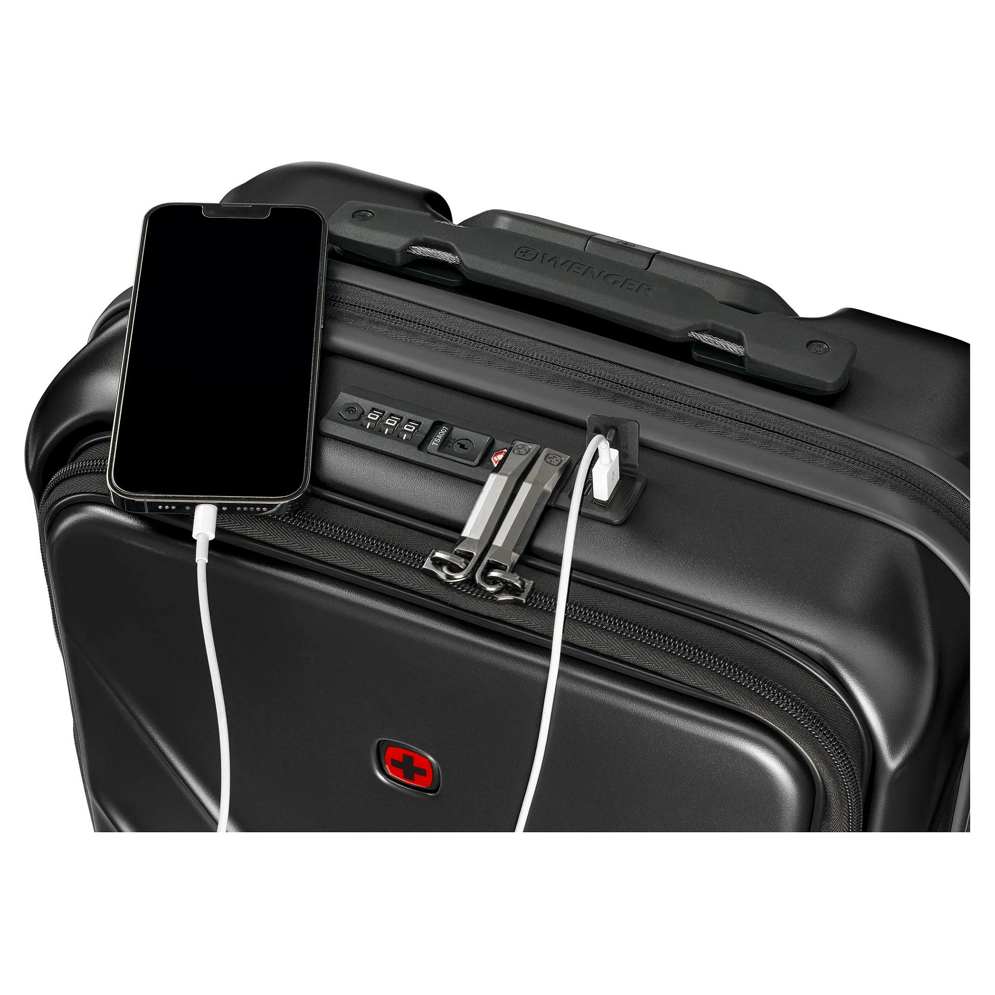 Kofer WENGER Amplix Carry-On za ručnu prtljagu, odvojeni utor za prijenosnike do 16", crni-1