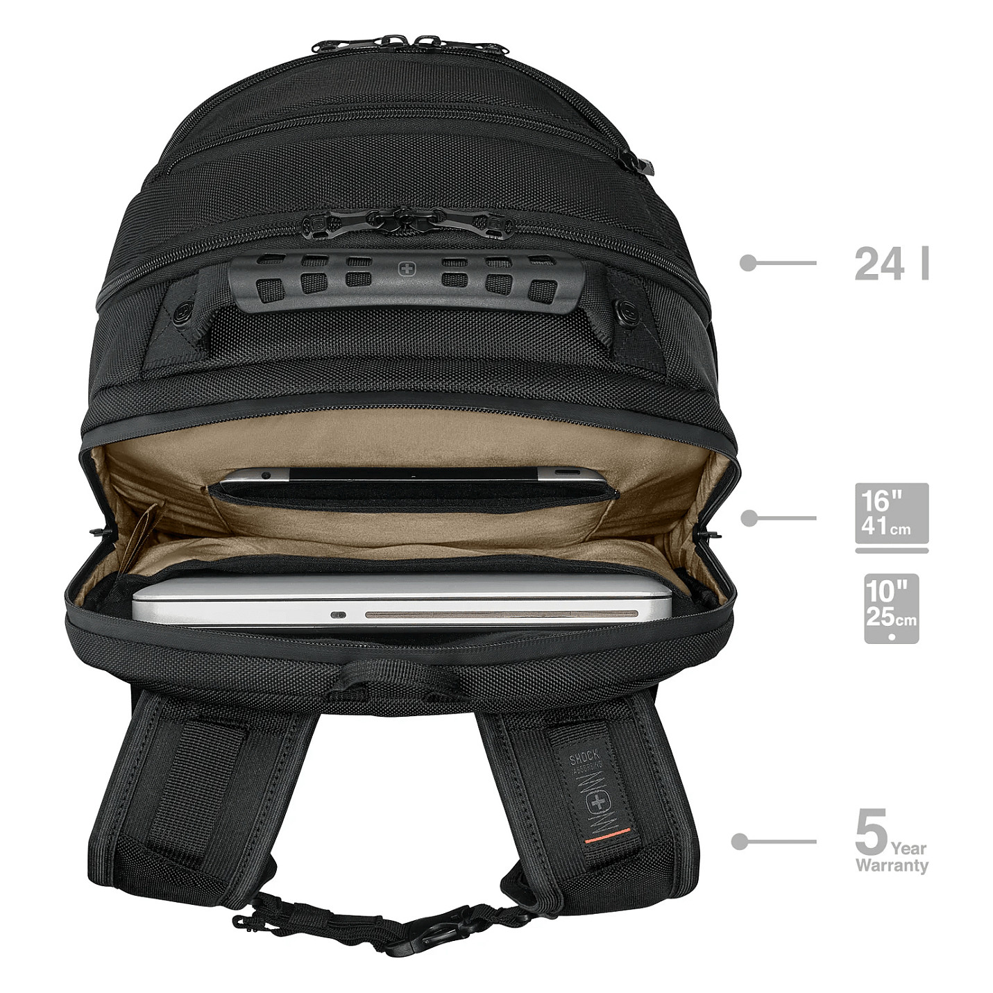 Wenger ruksak (poslovni) Legacy Black Series za prijenosnike do 16", crni-17