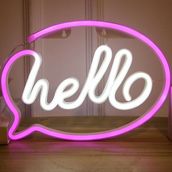 NEON LED svjetiljka "Hello" FM-NL41-2