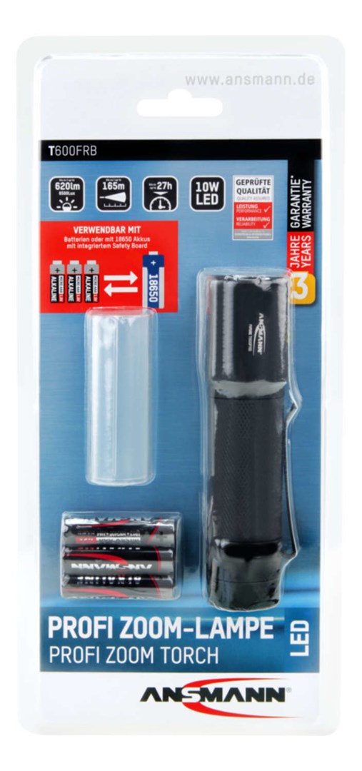Ansmann T600FRB Black Hand flashlight LED-11