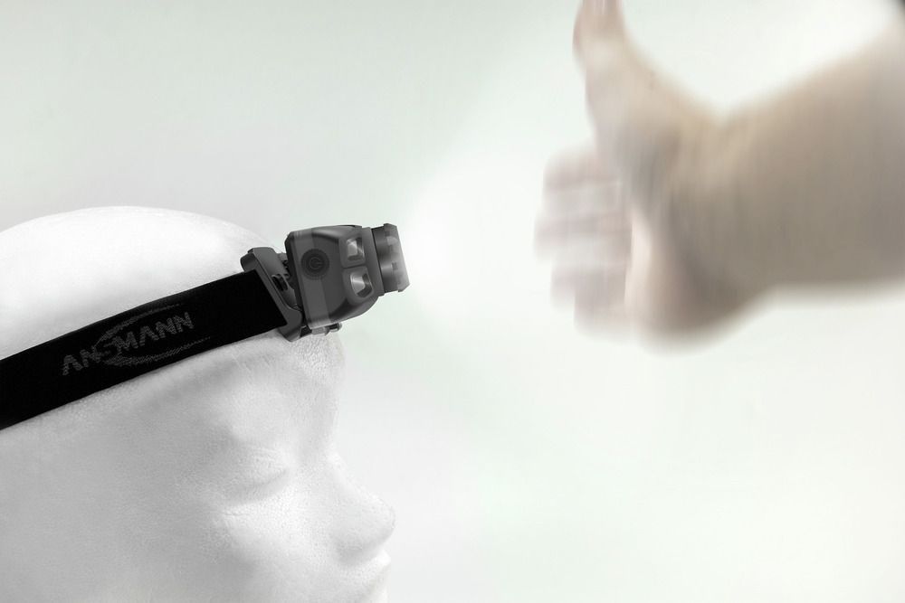 Svjetiljka Ansmann HD450FRS (LED, crna, siva, na traci za glavu)-2