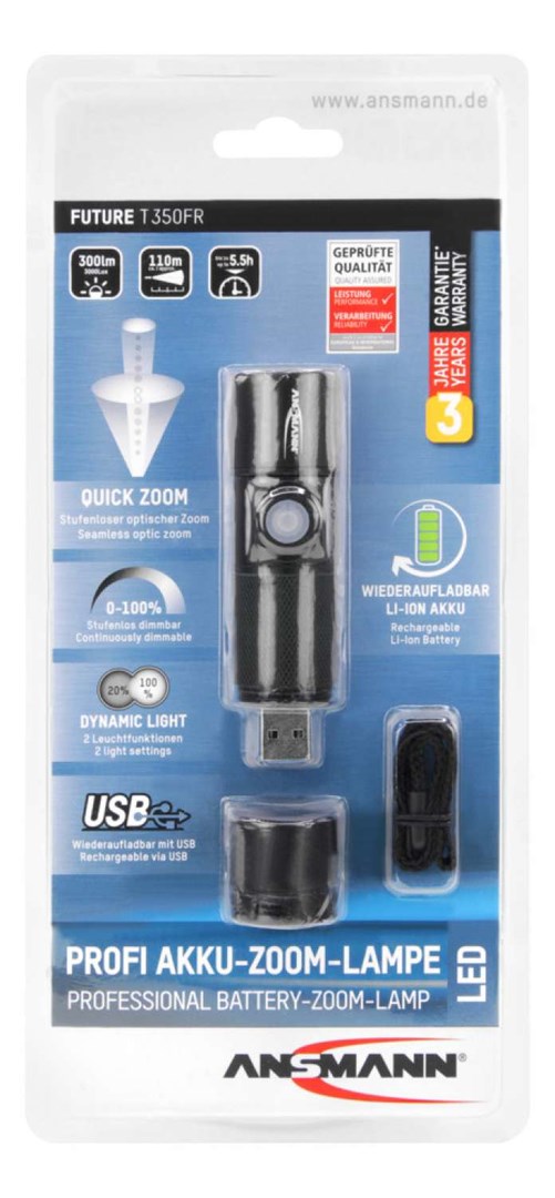 Svjetiljka Ansmann Future T350FR Black Pen LED-8