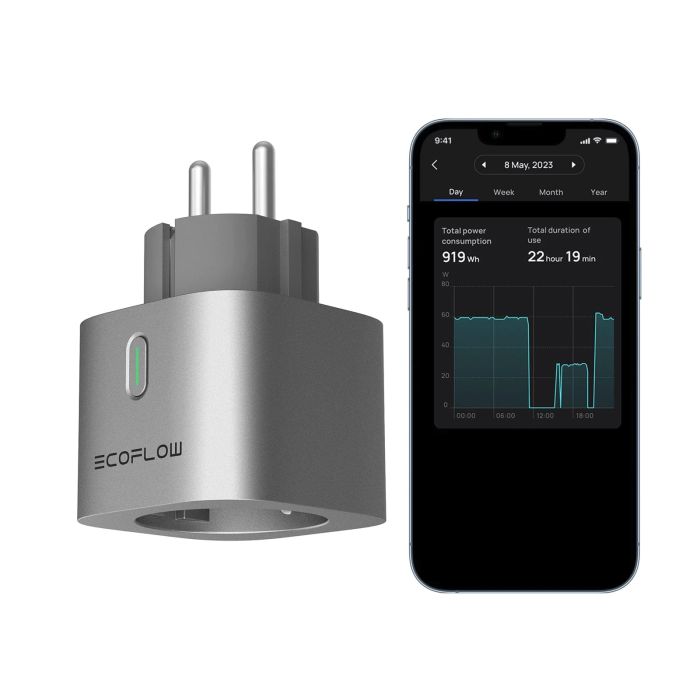 Smart plug ECOFLOW EFA-SMARTPLUG-EU (Srebrna boja)-0