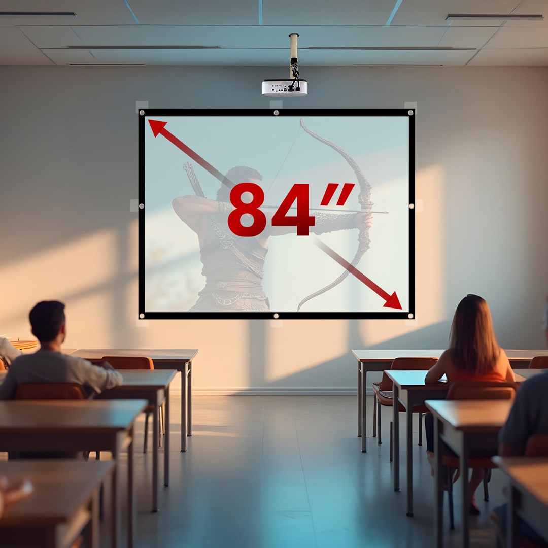 Projekcijsko platno MACLEAN MC-166 (84", 175x131 cm, 43, napetost kuka)-6