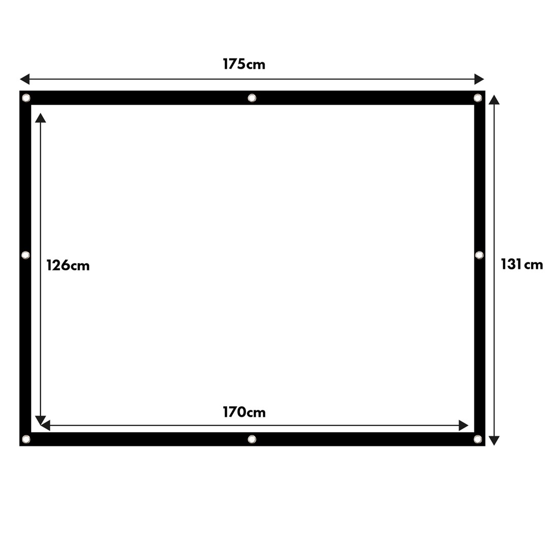 Projekcijsko platno MACLEAN MC-166 (84", 175x131 cm, 43, napetost kuka)