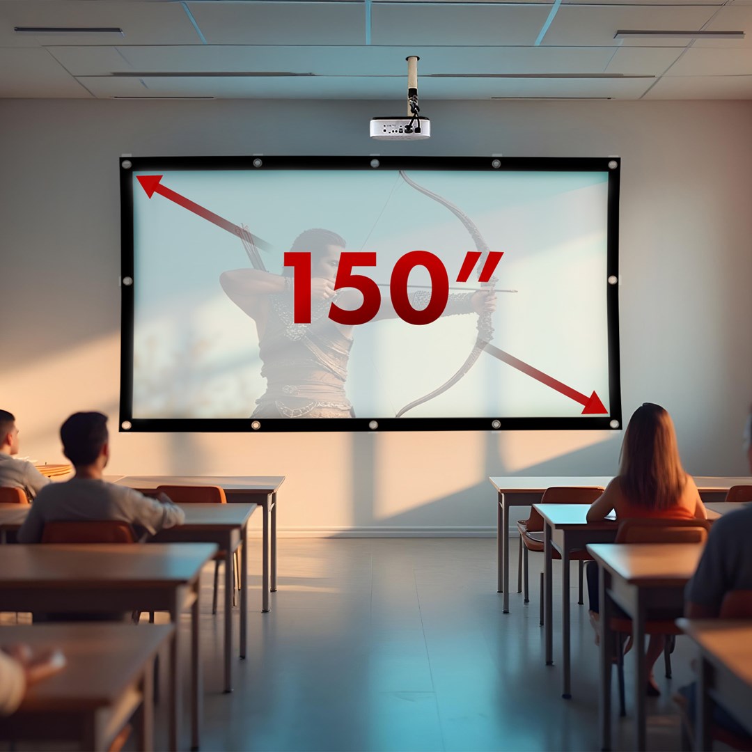Projekcijsko platno MACLEAN MC-167 (150", 330x187 cm, 169, napetost kuka)-1