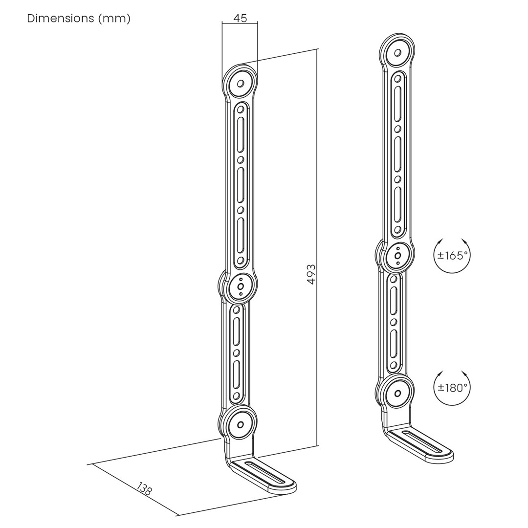 Nosivost za Soundbar MACLEAN MC-334 (univerzalni VESA nosač, maks. 15 kg)-1