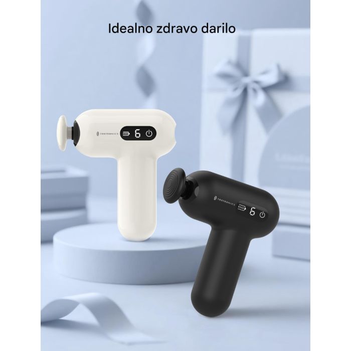 Masažni pištolj TAOTRONICS Mini (bijeli, 6 brzina, 6 nastavaka, usb-c)-6