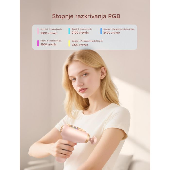 Masažna pištola TAOTRONICS model TAOTRONICS Masažna mini pištola roza-9