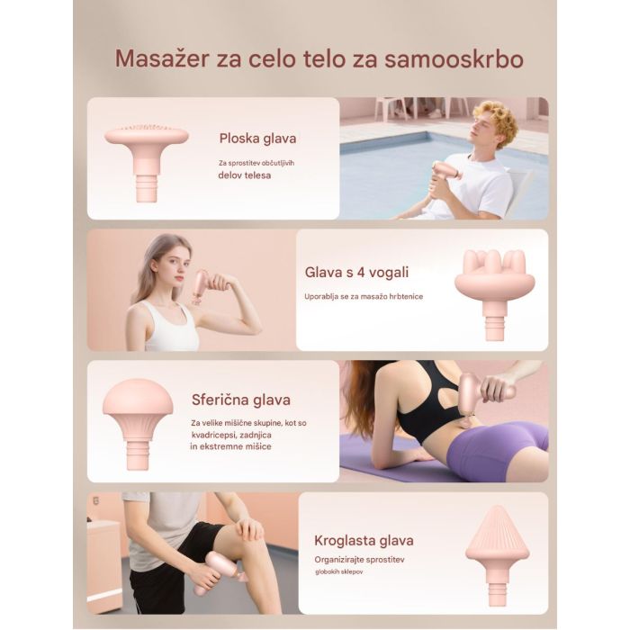 Masažna pištola TAOTRONICS model TAOTRONICS Masažna mini pištola roza-7