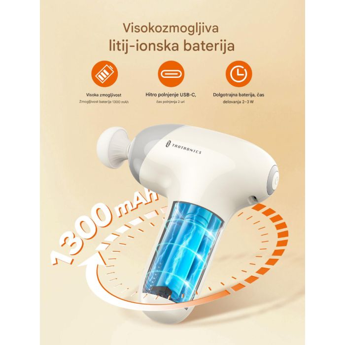 Masažna pištola TAOTRONICS TT-PG001 siva-6