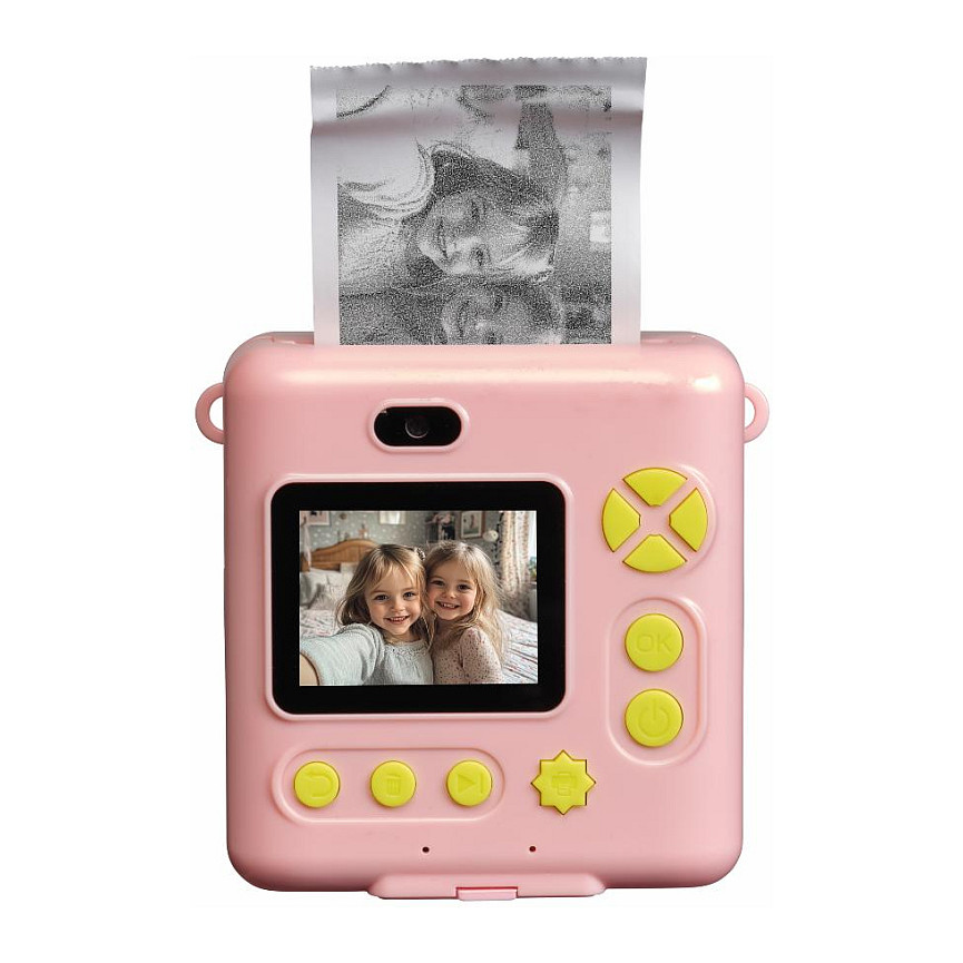 Dječji fotoaparat DENVER KPC-1363RO Rose (2.4" LCD, 48 MP, 1080p video, instant ispis)-1