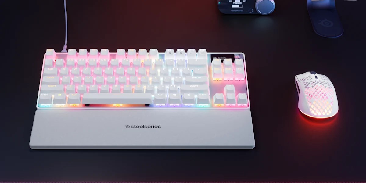 Gaming tipkovnica STEELSERIES Apex Pro TKL (2023) White (OmniPoint 2.0, OLED, US layout)-0