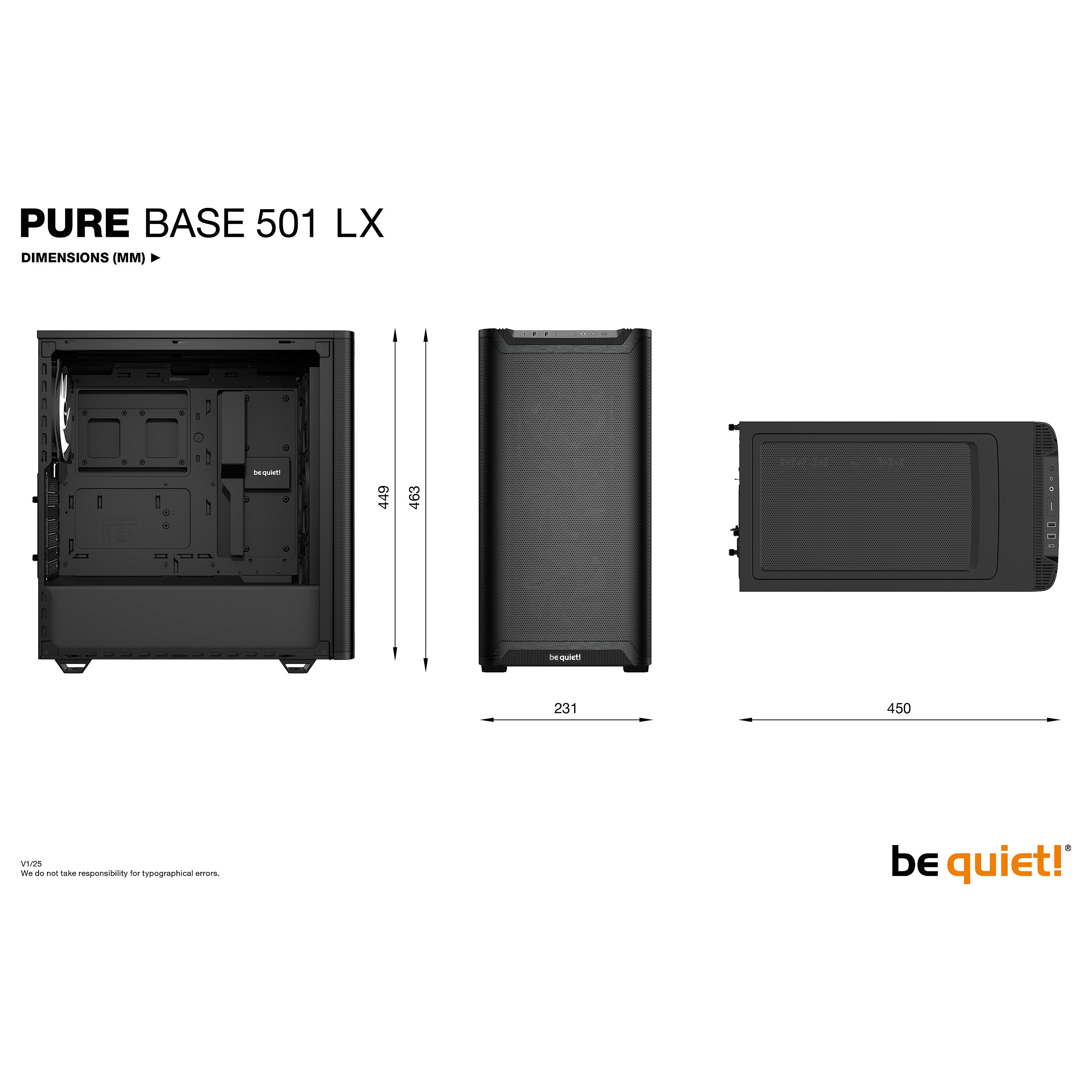 Kućište BE QUIET! PURE baza 501 LX Black BGW78-8