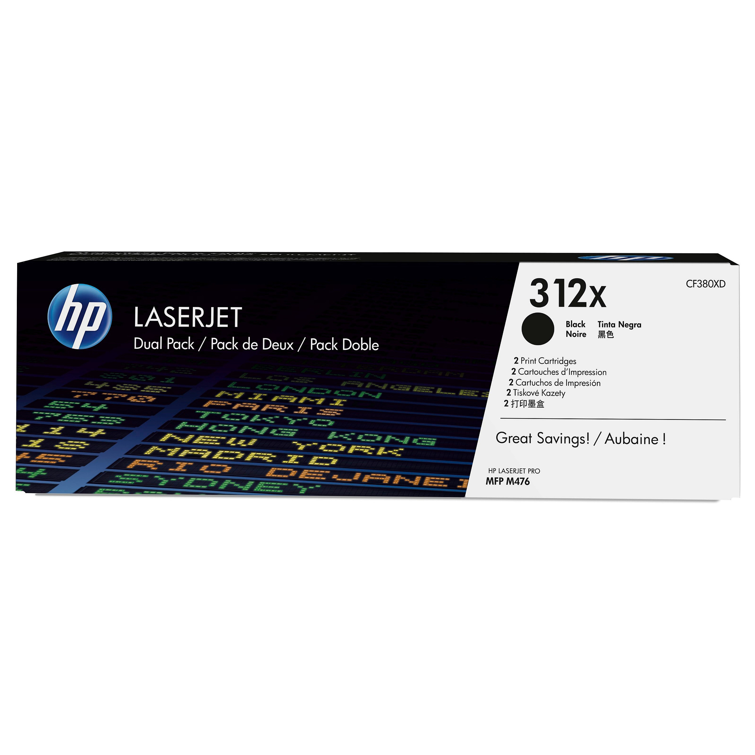 HP 312X 2-pack High Yield Black Original LaserJet Toner Cartridges-0