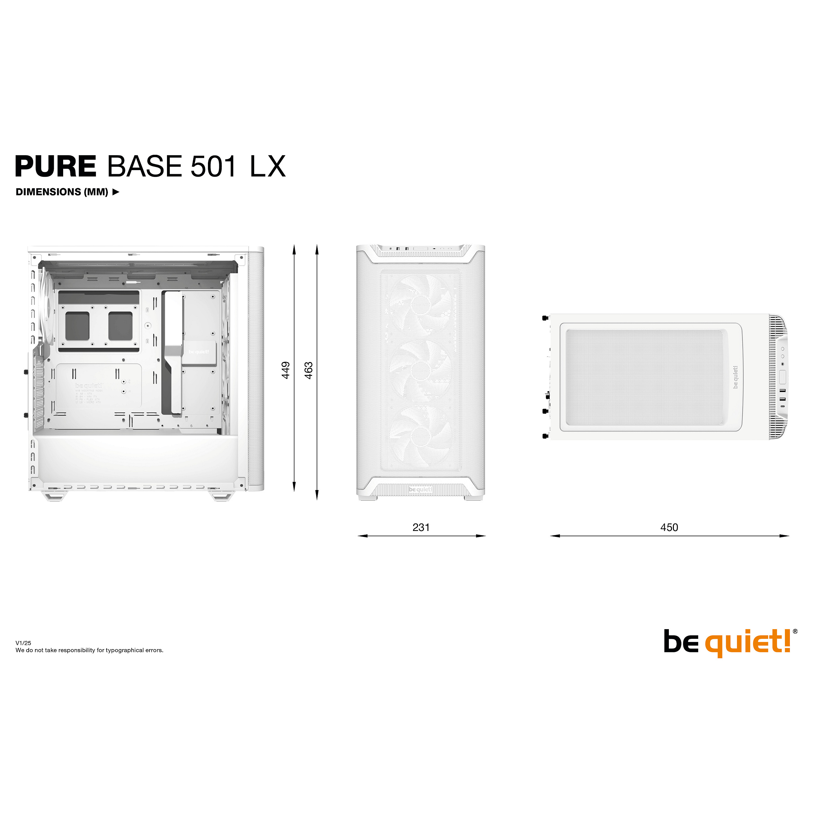 Kućište BE QUIET! PURE baza 501 LX White BGW79-8
