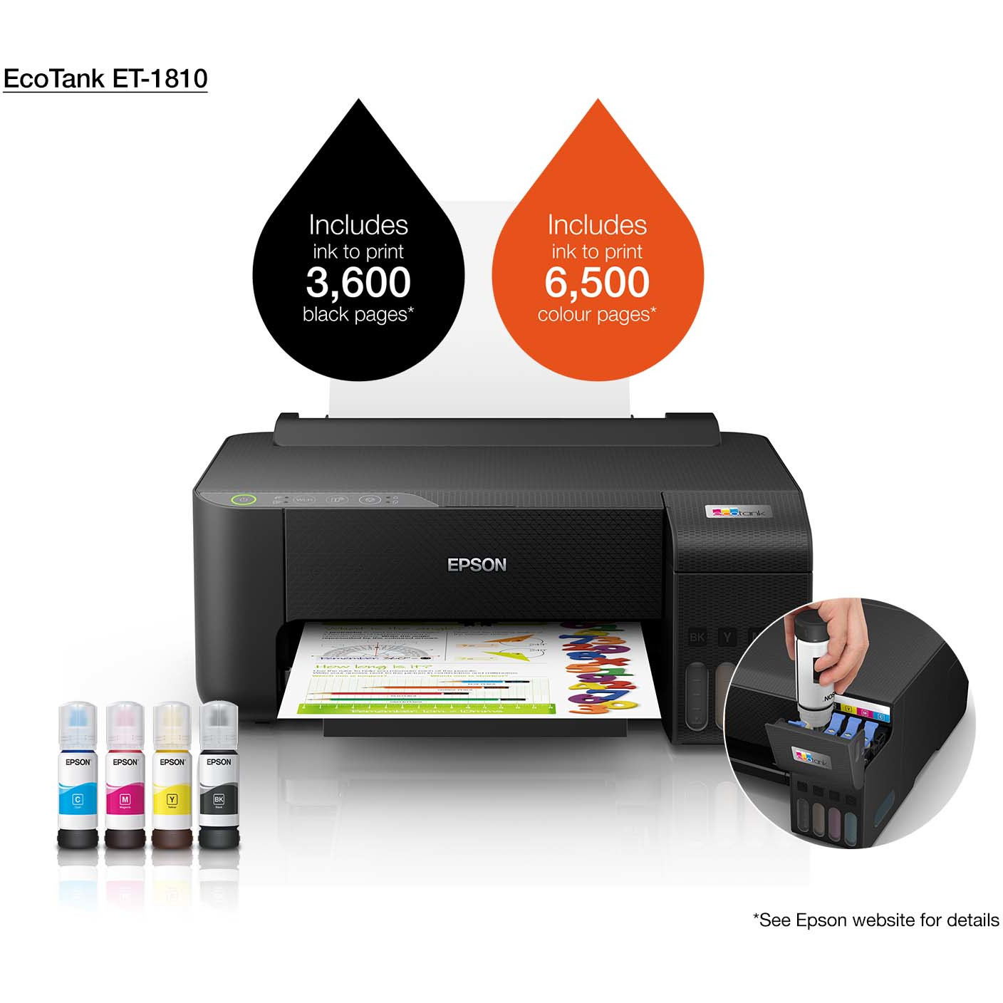 Inkjet printer EPSON EcoTank ET-1810 (Boja, 5760 x 1440 DPI, A4, Wi-Fi)-10