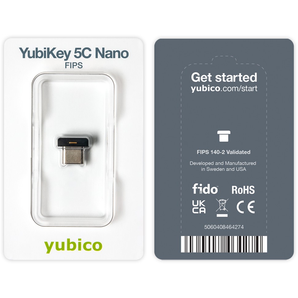 USB sigurnosni ključ YUBICO YubiKey 5C Nano FIPS-0