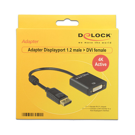 Adapter DELOCK 62599 (DisplayPort muški na DVI-I ženski, 20 cm, Full HD+)