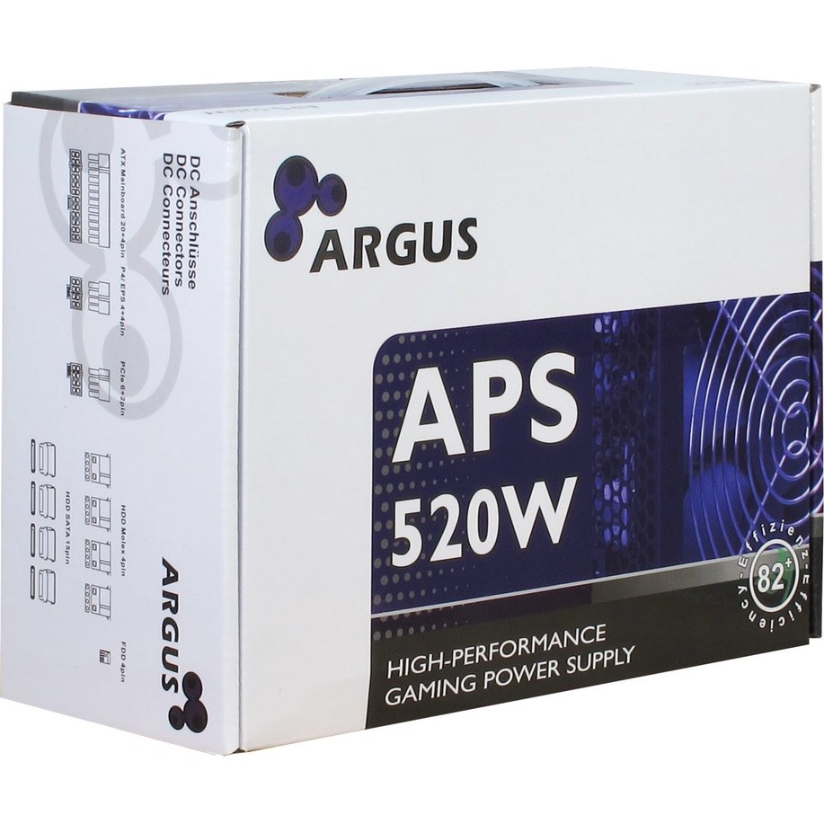 Napajanje INTER-TECH Argus APS (520 W, 20+4 pin ATX, ATX, Crna)-3