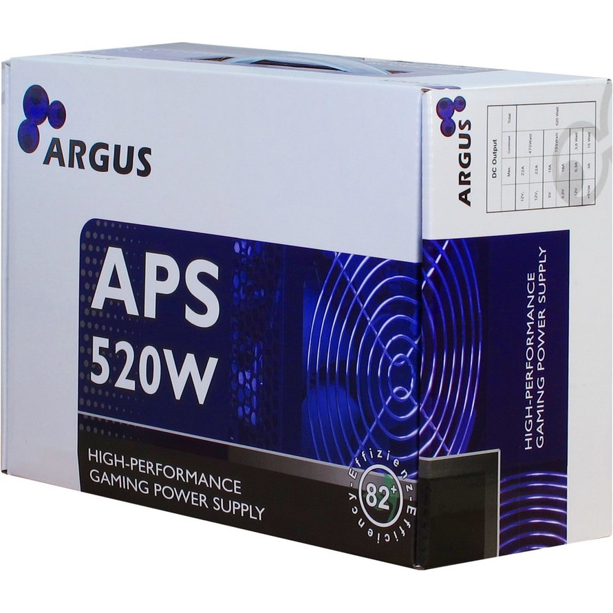 Napajanje INTER-TECH Argus APS (520 W, 20+4 pin ATX, ATX, Crna)-4