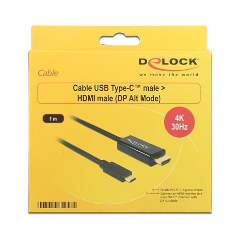 Adapter DELOCK 85258 USB-C na HDMI (1m, 4K 60Hz)-1