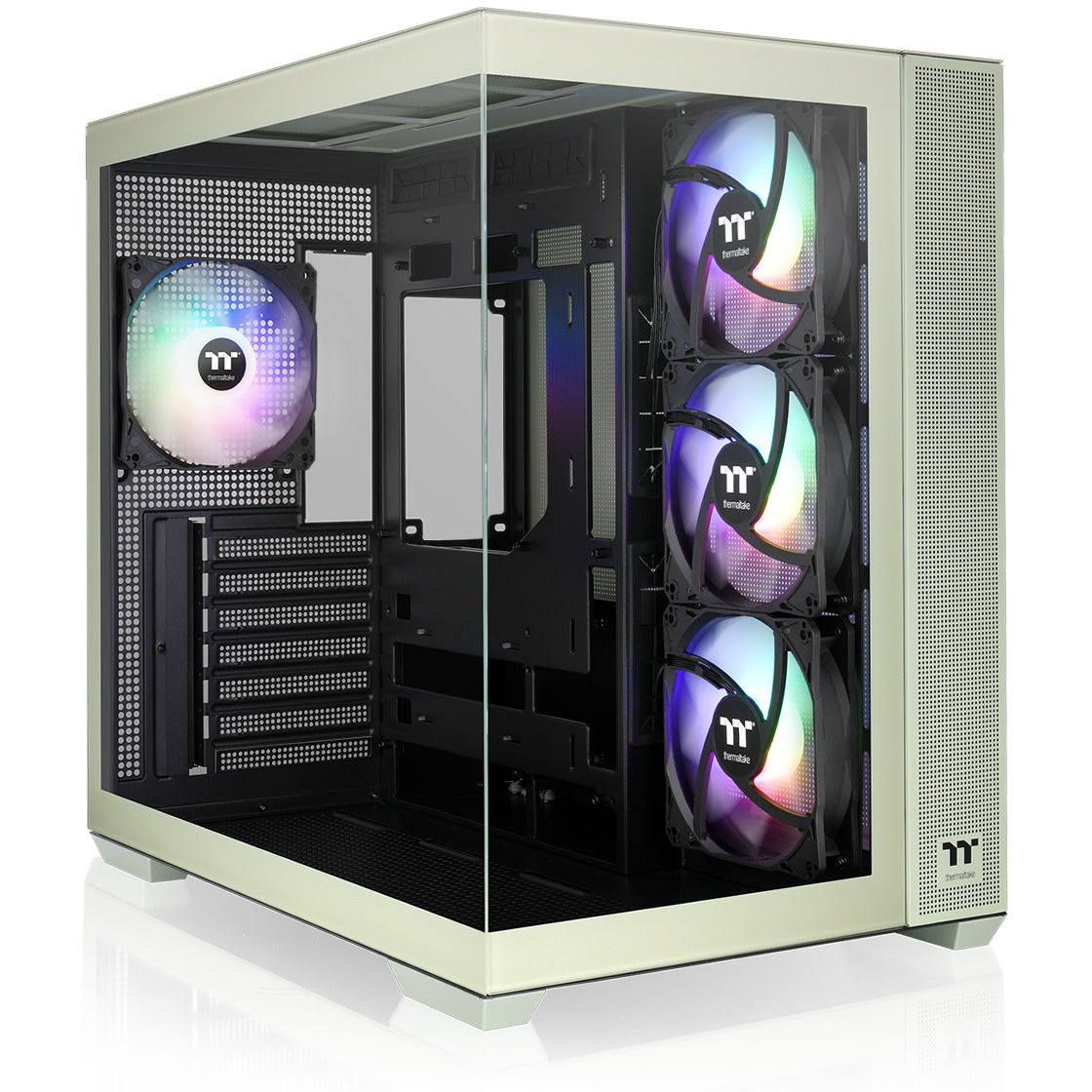 Kućište Thermaltake View 380 TG ARGB Matcha Green Mid Tower-0