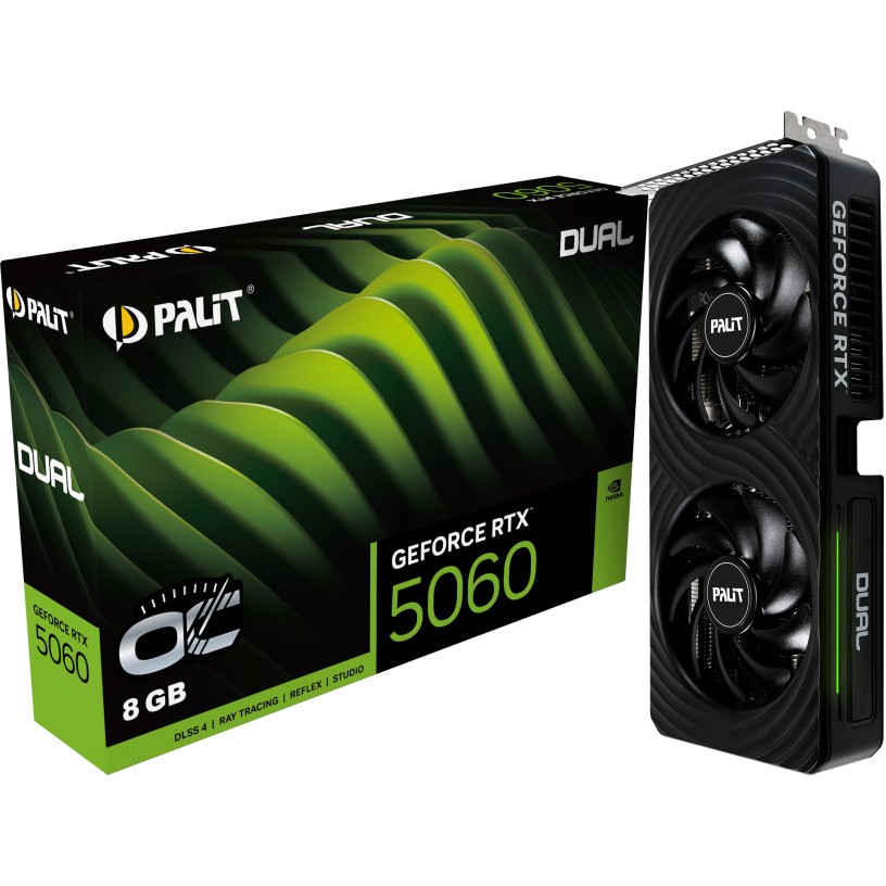 Grafička kartica → PALIT → GeForce RTX 5060 Dual OC NVIDIA 8 GB GDDR7-2