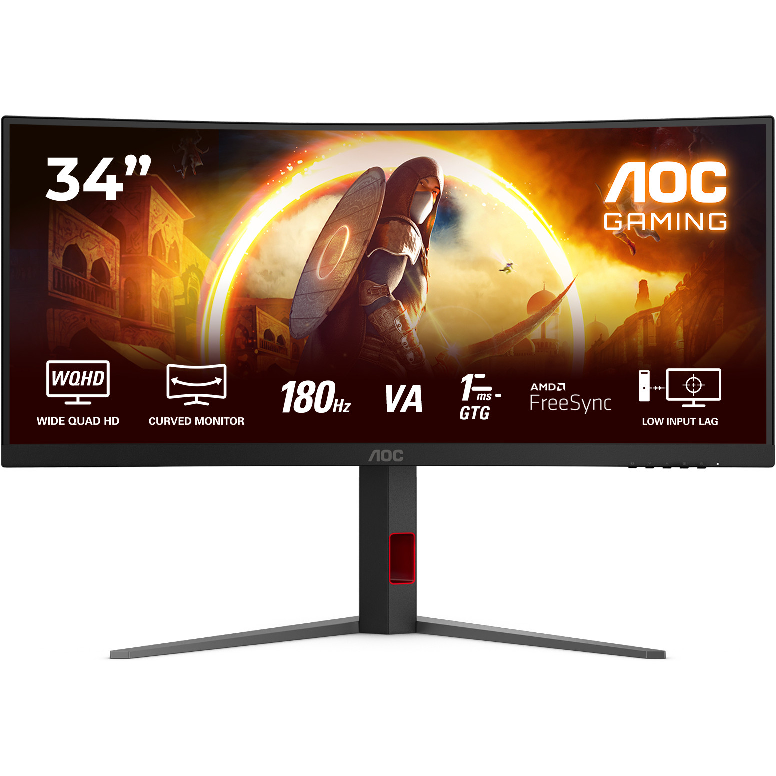 Monitor AOC CU34G4 (34", LED, 3440x1440, 1ms, 100Hz, FreeSync)-1