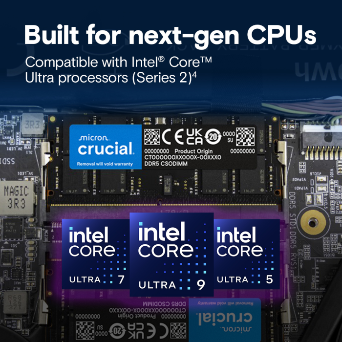Memorija za prijenosno računalo CRUCIAL CT32G64C52CS5 (32GB DDR5 6400MHz SODIMM CL52)-2
