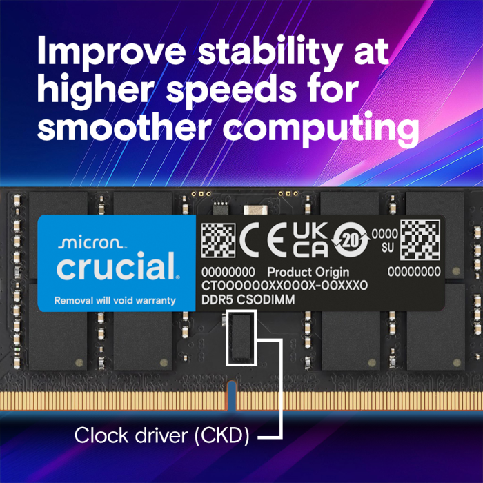 Memorija za prijenosno računalo CRUCIAL CT32G64C52CS5 (32GB DDR5 6400MHz SODIMM CL52)-3
