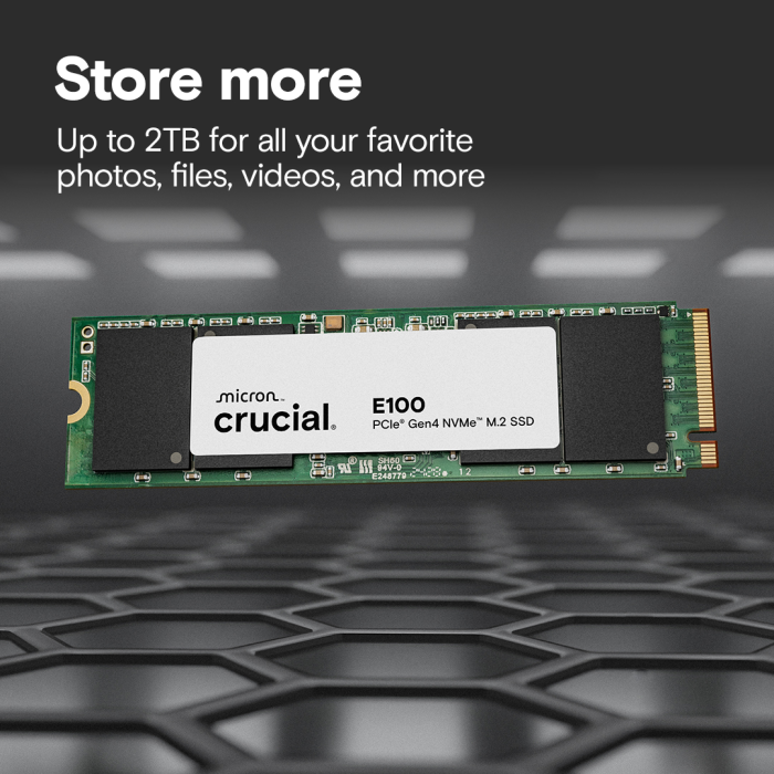 SSD CRUCIAL CT2000E100SSD8 2TB PCIe 4.0 NVMe M.2 2280-4