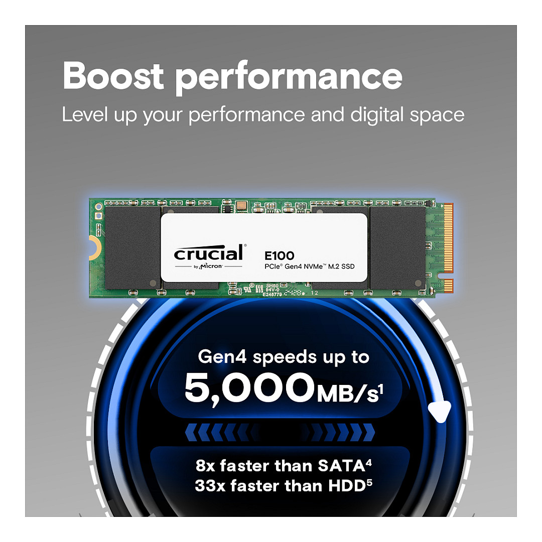 SSD CRUCIAL CT2000E100SSD8 2TB PCIe 4.0 NVMe M.2 2280-8