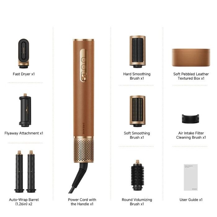 Uređaj za oblikovanje kose DREAME AirStyle Pro (1300 W, 110000 okr/min, 7 nastavaka, ljubičasta boja)-21