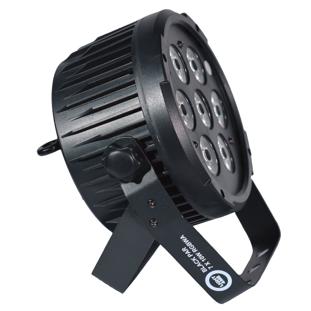 LED PAR reflektor LIGHT4ME BLACK PAR 7x10W RGBWA-0