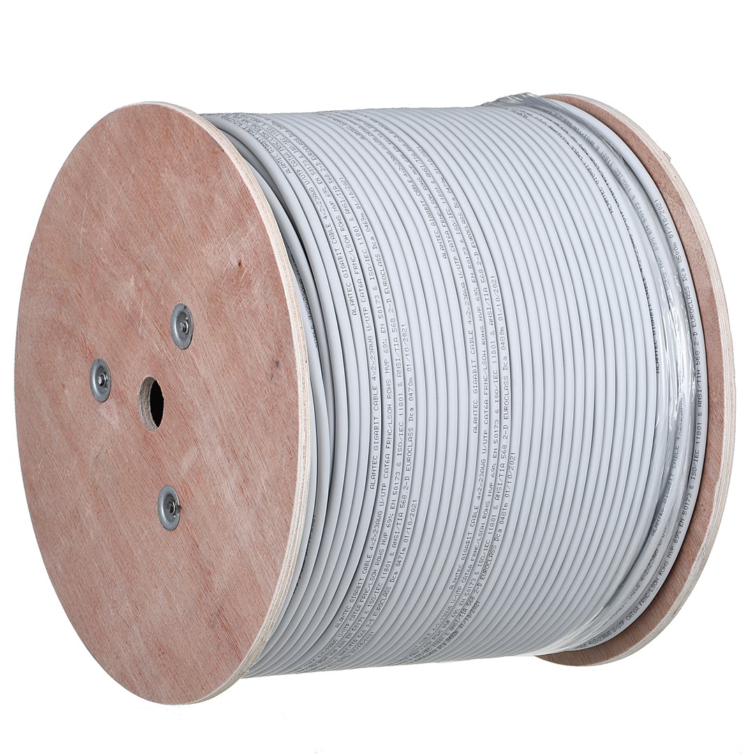 Mrežni kabel Alantec KIU6ALSOH500D (Cat6, U/UTP, 500 m, siva)-0