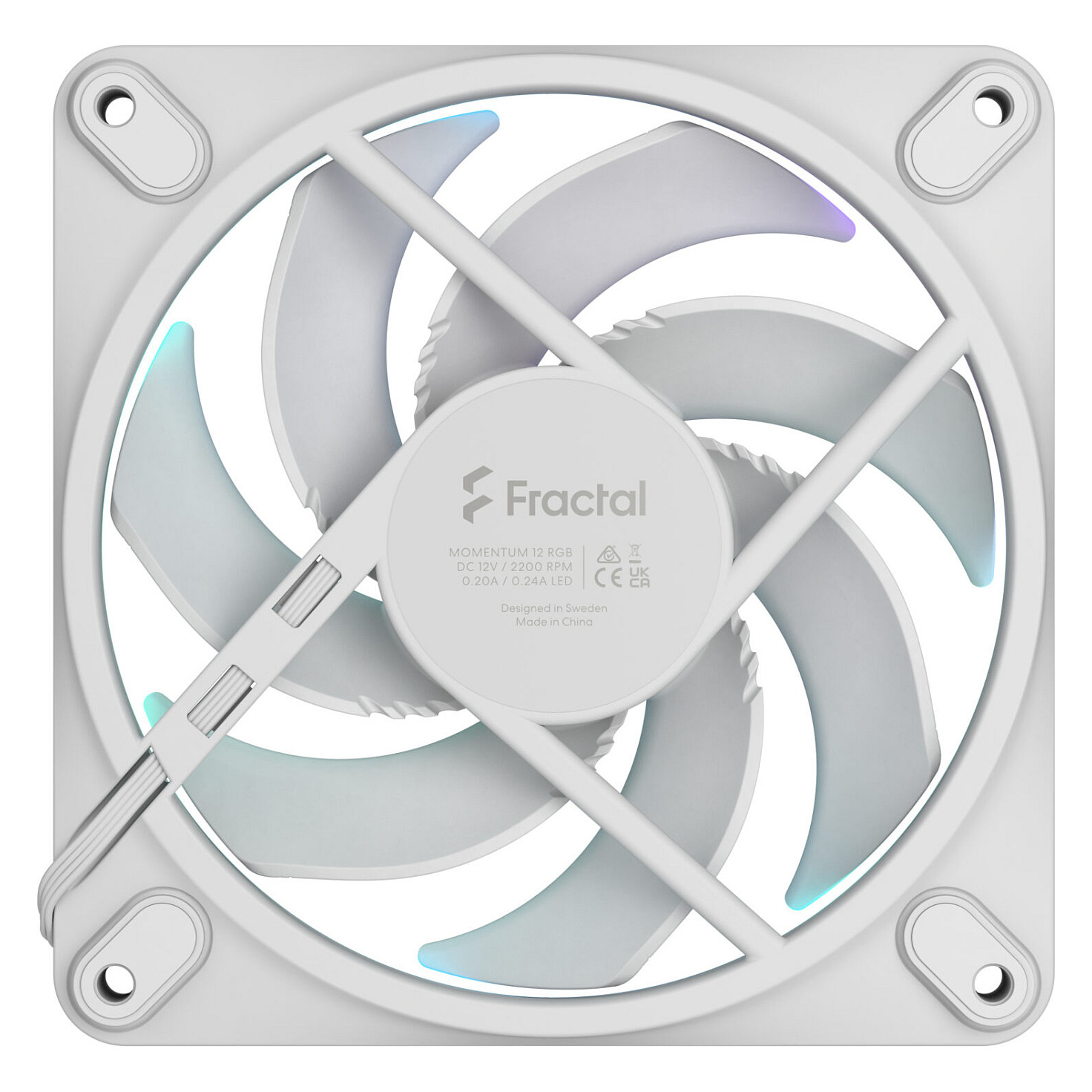 Računalni ventilator Fractal Design Momentum 12 RGB (12 cm, bijeli)-5
